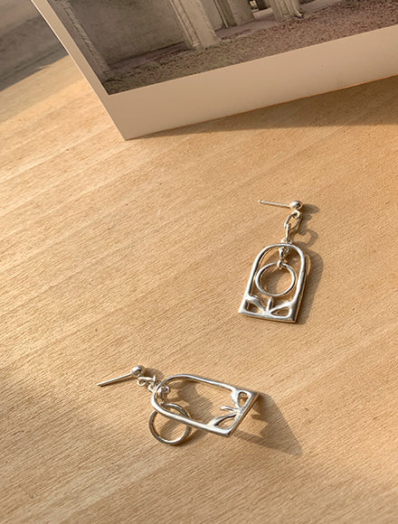 lv zip earrings silver